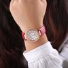 BERNY Watch for Women Calendar Sapphire Elegant Quartz Women's Wristwatch Luxury Diamond inlaid Clock S/S Leather Ladies Watches