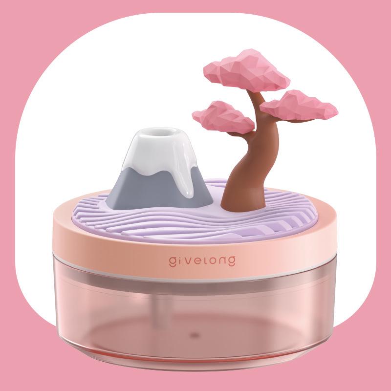 Portable USB Flower Air Humidifier: Low Noise, Small Spray for Home, Bedroom, Desktop, or Car