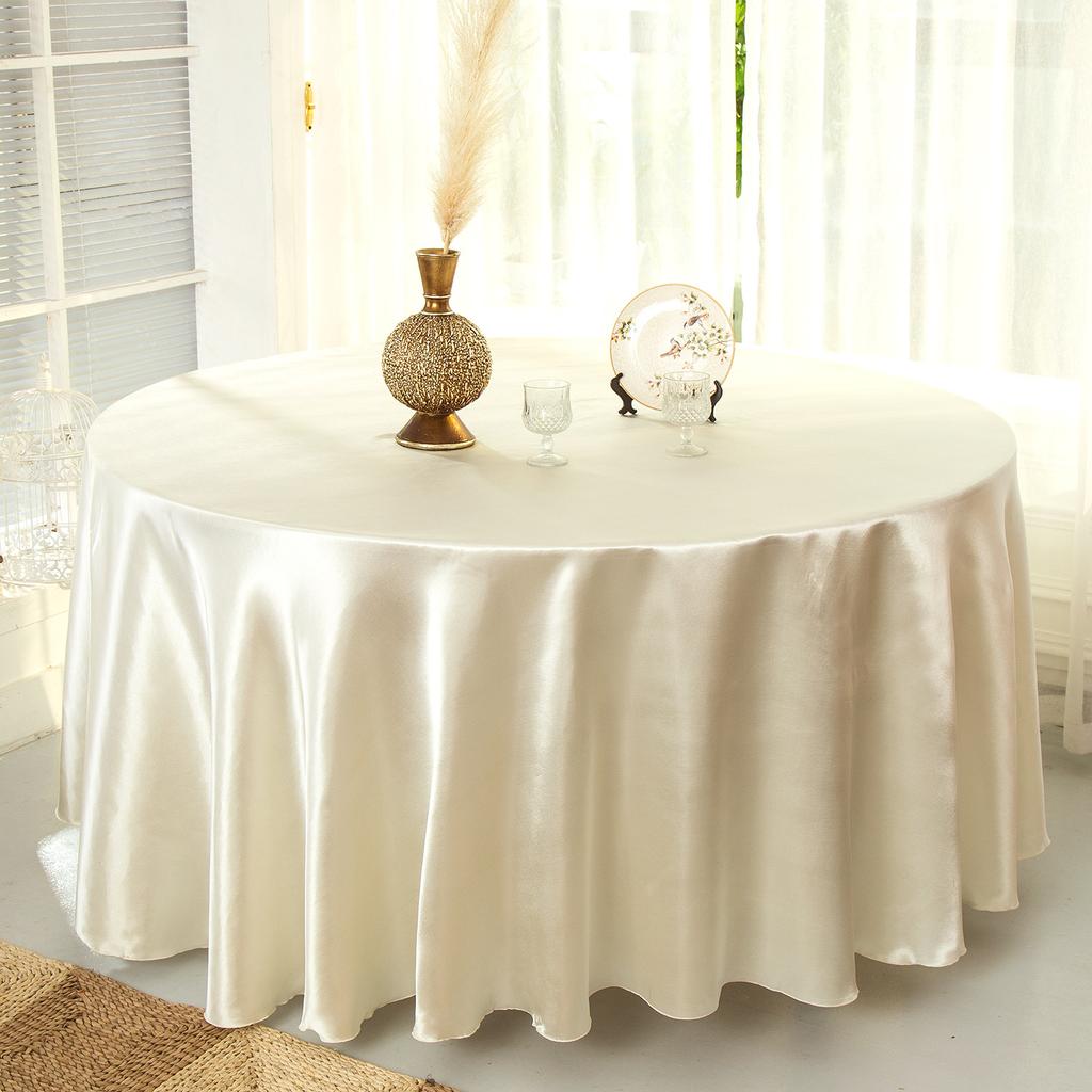 Champagner Gold Satin Tischdecke, Nordischer Stil Eleganz Hochzeit Staubdichte Tischabdeckung, Für Esstisch Geburtstagsparty Tischdekor