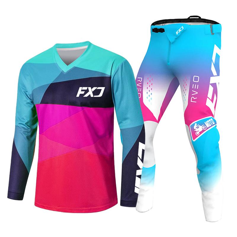 Conjunto de equipamentos de motocross para crianças 4 5 6 7 8 9 10 11 12 13 anos Juventude criança Motocicleta menino menina Jersey Pant Kits corrida terno Off-road Enduro MX MTB