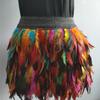 Irregular Dance Skirt Gothic Festival Carnival Party Dance Summer Women's Fashion Feather Skirt Bar Jazz Multi-color Short Skirt