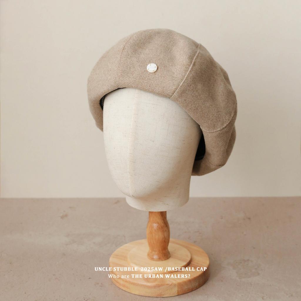 Korean Style Woolen Beret for Girls  Large Version To Show Face Versatile Pumpkin Hat Retro Literary and Artistic Temperament Painter Hat