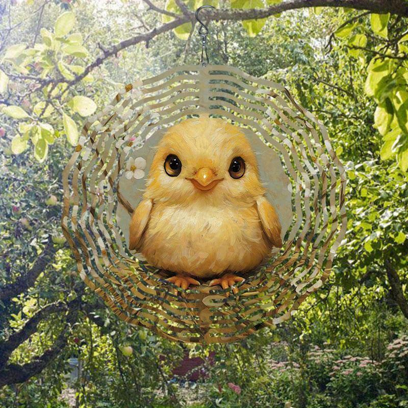 10 Zoll Hängender Windspinner mit 360-Grad-Haken für Balkon-Gartendekor Frühling Sommer Außendekoration
