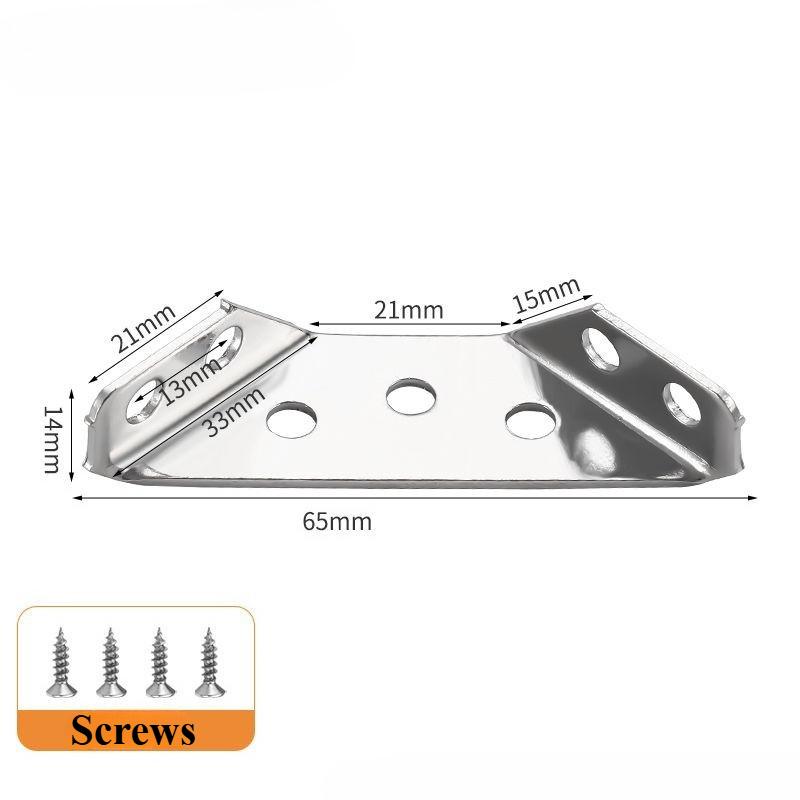 20PCS Stainless Steel Multi-functional Corner Code 90-degree Right-angle Cabinet Reinforcement Accessory Three-sided Fixator