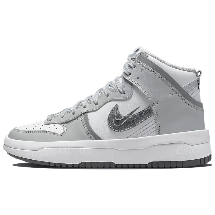Nike Dunk High Up Light Smoke Grey Women Sneakers White Silver DH3718-106 35.5