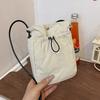 Purse Nylon Shoulder Bag Korean Style Mobile Phone Bag Fashionable Drawstring Canvas Bag  Travel