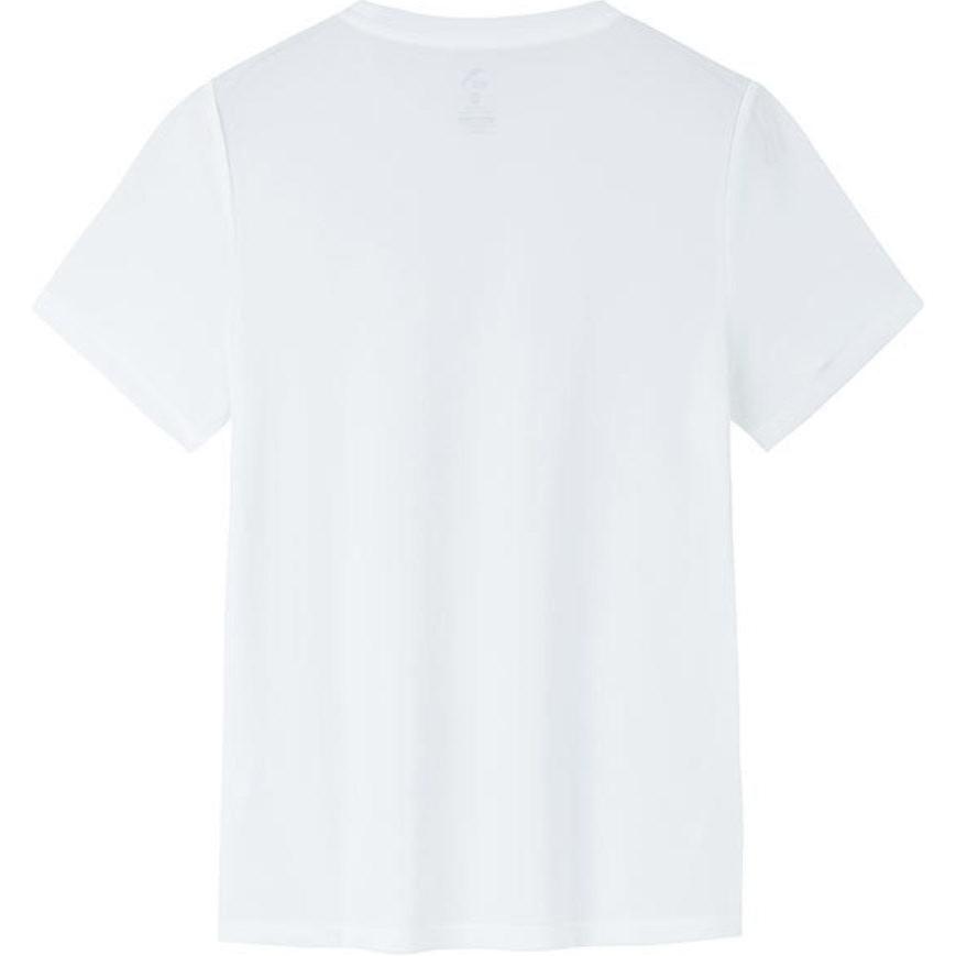 Anta Training Series Round Neck Solid Color Breathable Casual Short Sleeve T-Shirt Women T-Shirts Paper-White 962427101-2