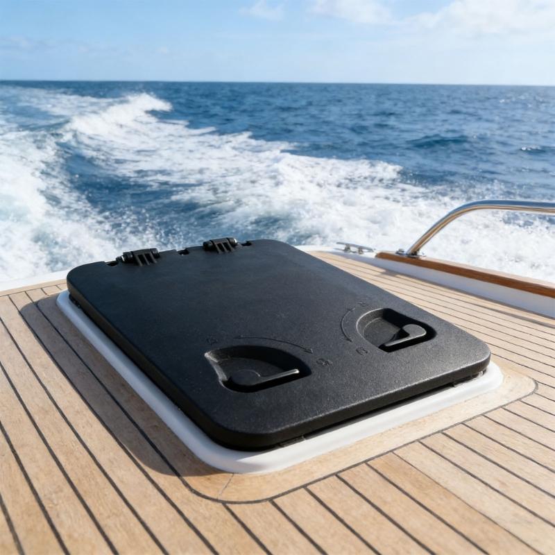 Reinforced Polymer Plastic Boat Panel Cover Featuring Simple Press Fastener For Quick Access And Installation
