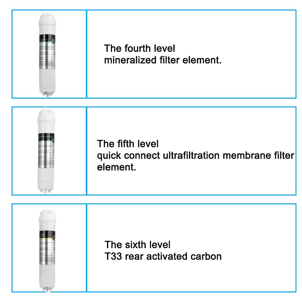6 Stage 3+3 Home Kitchen Purifier Water Filters With Faucet Tap Household Filtration Set Ultrafiltration Drinking Water Filter System  36 x31x70cm
