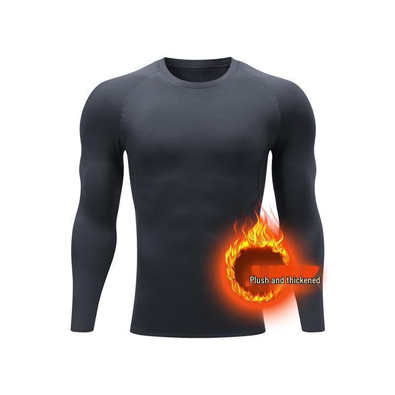 Men's Compression Sports Tights - Warm, Quick-Dry, High-Elastic for Winter Fitness & Basketball.