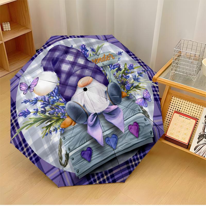 

Koi and Lotus Art Theme Automatic Umbrella Compact 8-Rib Design Sturdy Construction Durable Umbrella Stylish Accessory