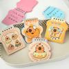 1Pc Capybara Special Coil Book A7 Gold Pink Color Page Blank Book High-value Student Portable Pocket Book Notebook Holiday Gift Novelty Stationery
