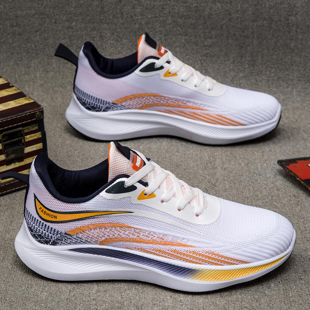 

Summer fly-woven breathable mesh low-top casual shoes men s mesh comfortable and lightweight student sports running shoes foreign trade shoes 44