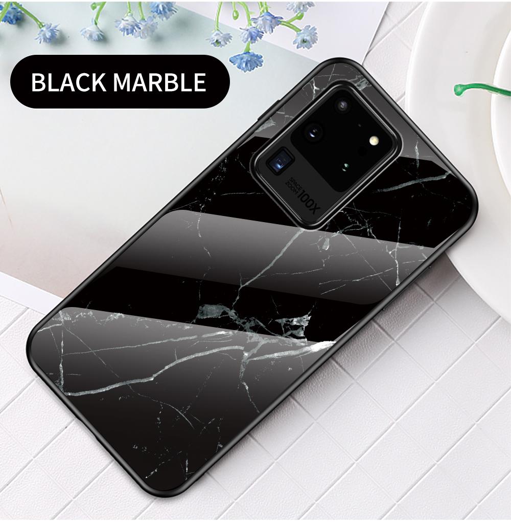 Casing For Samsung Galaxy Note 8 9 10 20 S8 S9 S20 Plus Lite S20 Ultra S10 Plus Lite S10e Case Marbled Tempered Glass Case Back Cover