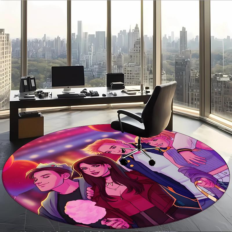 Archie Comics (1) Runder Büroteppich Dekorativer Bodenteppich für Büro Schlafzimmer Wohnzimmer und Wohnbereich