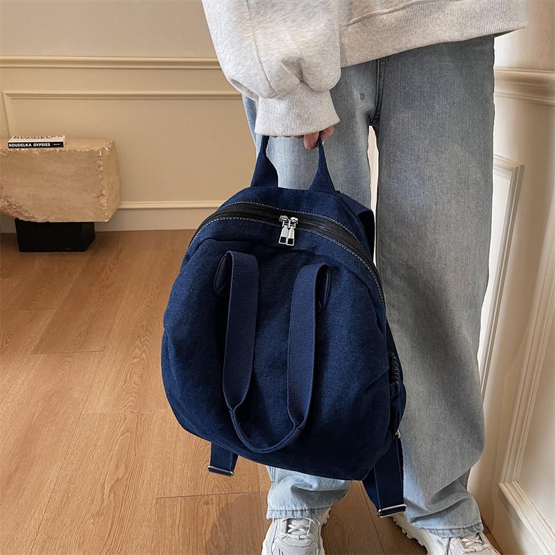 Denim Backpack Women's Large Capacity Shoulder Bag Travel Backpack