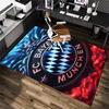 1Pc Football Team Cartoon Print Carpet High Quality Comfortable for All Seasons, Home Decor