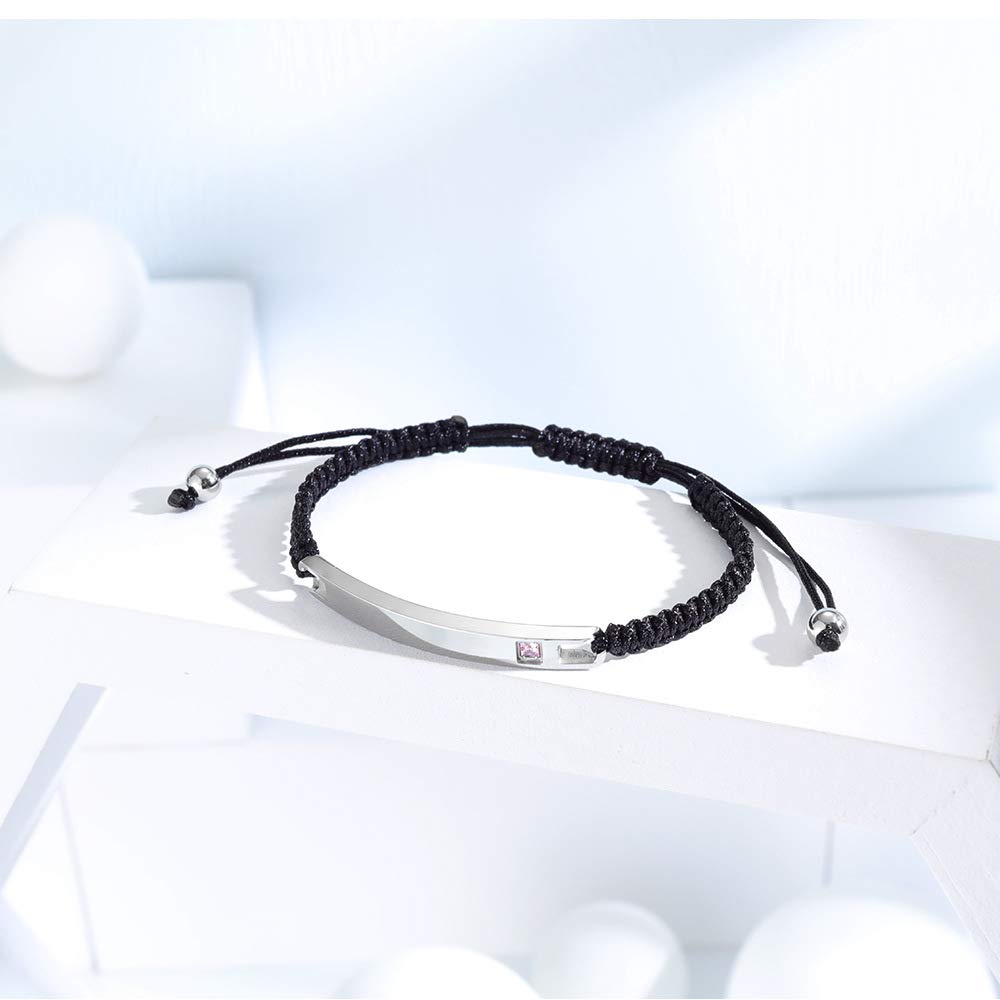 Brama Bracelet Pair Couple Style Zirconia Silver Plated Adjustable Bracelet Popular Men's Women's Women's (Silver-Men)