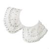49ME Stylish Rhinestones Embellished Faux Collar for Women Blouse Multipurpose Shirt Accessory Lace Trim Organza False Collar