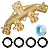 Brass Garden Hose Diverter Solid Brass Hose Fitting 3/4" Hose Fitting Adapter 4 Valve American Garden Hose Fitting Diverter