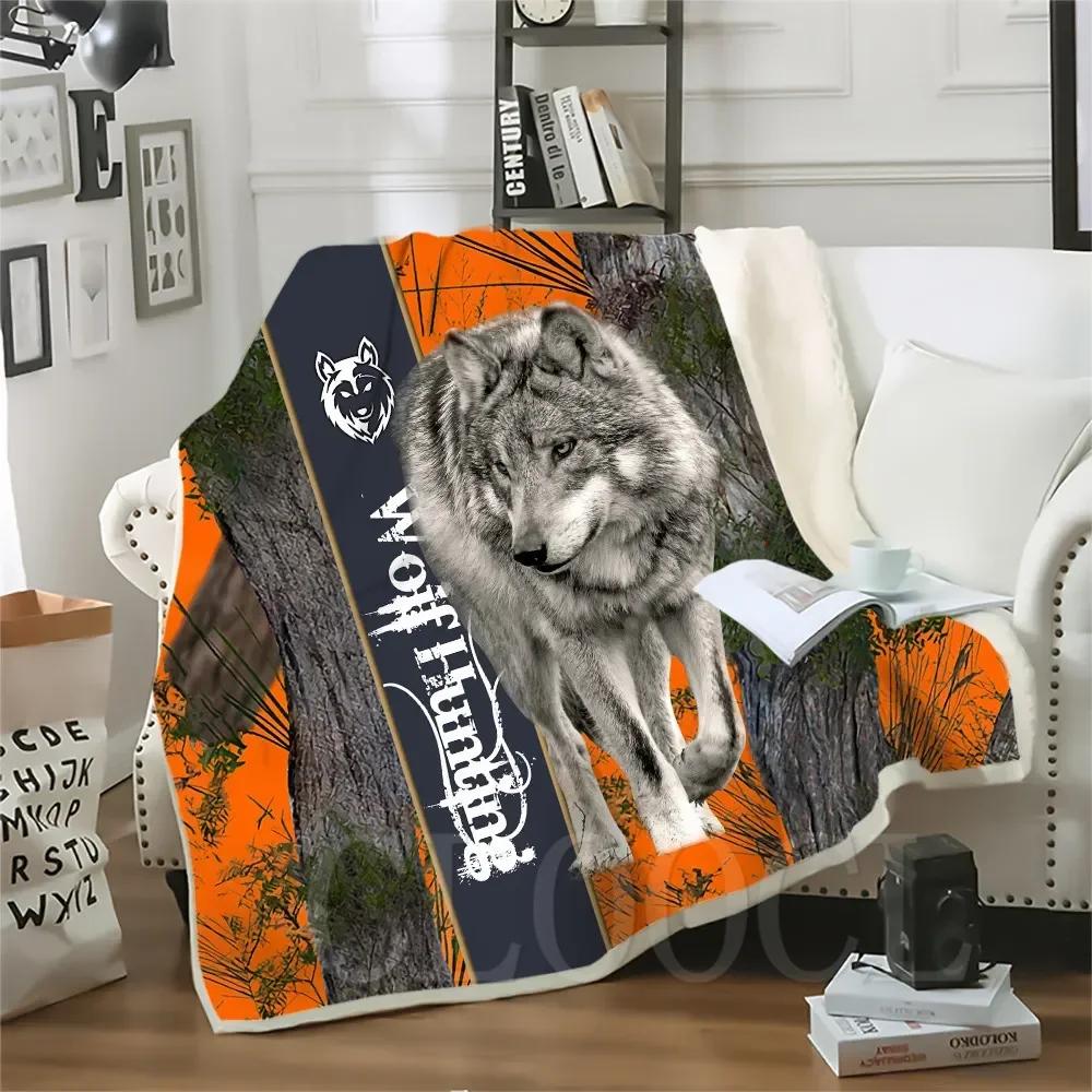 Thicken Blanket Wild Boar Hunting Pig Printed Throw Blankets for Beds Plush Fluffy Teenager Home Decoration Beddings Adult Quilt