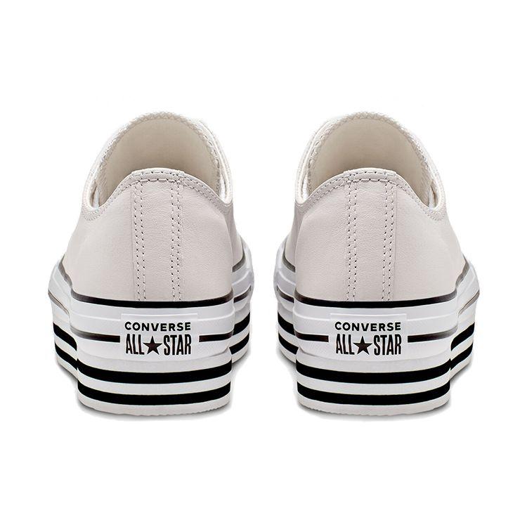 Converse Chuck Taylor All Star Platform Low Top Canvas Shoes Women Sneakers Off-White 565829C