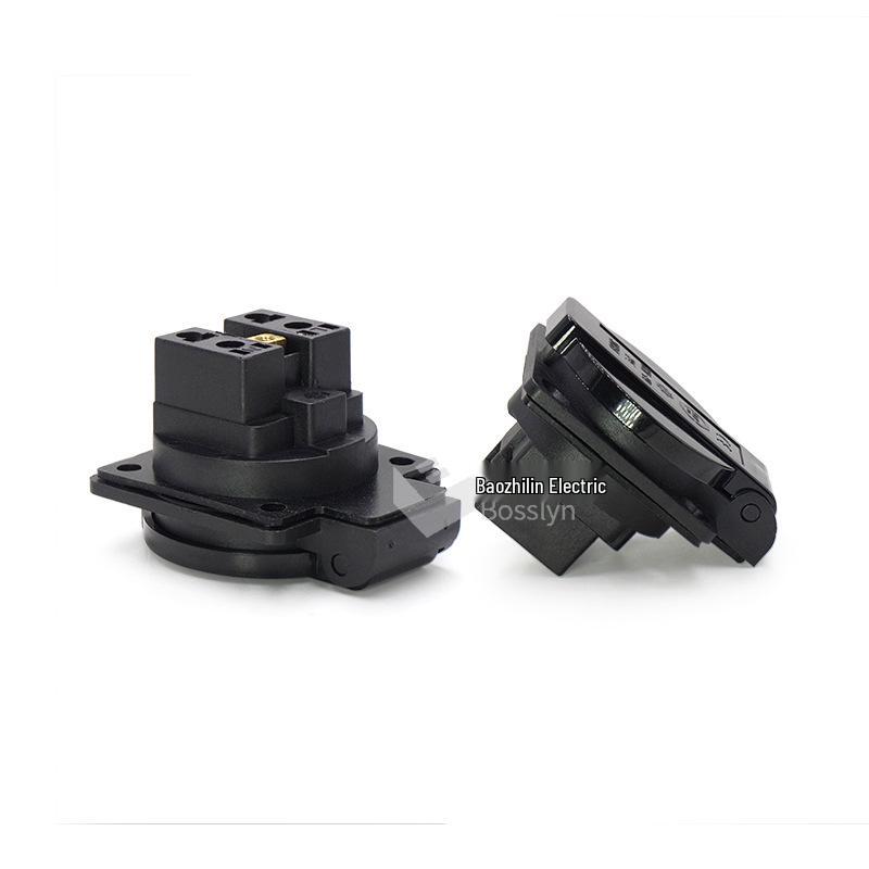 IP44 Waterproof German-Style European Socket with Cover for Laboratory Use