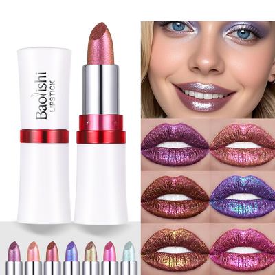 Rouge à Lèvres Caméléon Nacre Gloss à Lèvres Paillettes Étincelantes - Rouge à Lèvres Longue Durée et Hydratant Teinte à Lèvres Hautement Pigmentée Cadeau pour Femmes