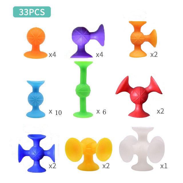 Pin Dou Silicone Suction Cup Baby Toy Car - Sticky Fun Ride for Soothing Babies