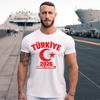Turchia 2026 Maglietta Personalizzata per Fan di Calcio Mondiale, Maglietta Turchia con Scritta Personalizzata sul Retro, T-shirt Personalizzata con Nome e Numero, Idea Regalo Souvenir Nazionale di Calcio