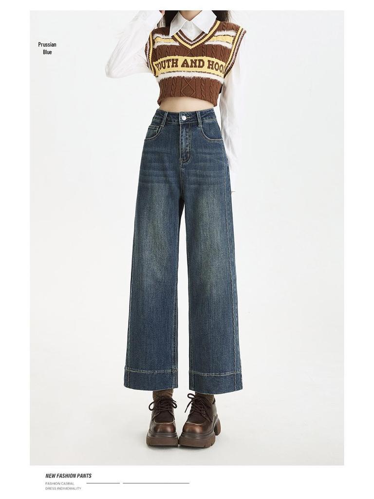 Damen Bestickte Stretch Straight-Leg Jeans - Herbst/Winter Hot Style, Figurformend für Birnenform, Kollektion 2025