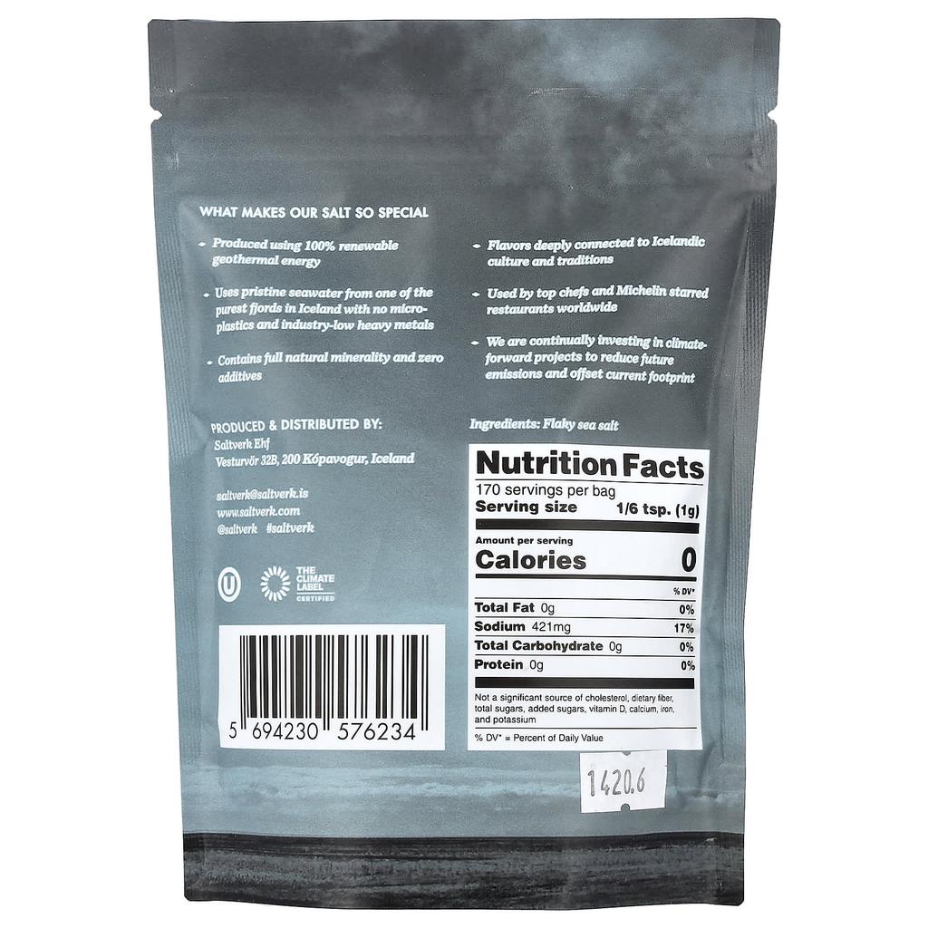 Saltverk, Flaky Sea Salt, 170g (6oz)
