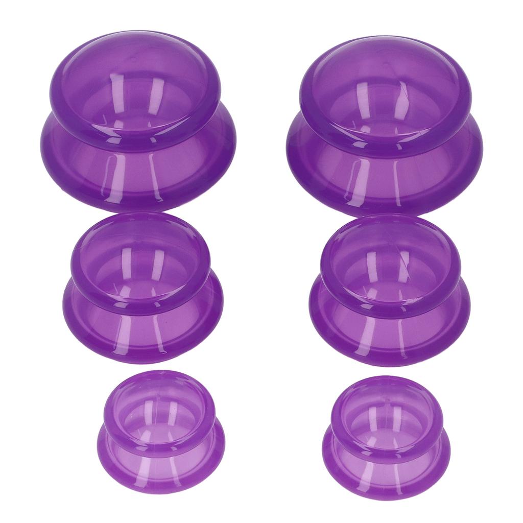 6 Stück Silikon Schröpfset Hohe Transparenz Nassabsorption Unterdruckmassage Schaben