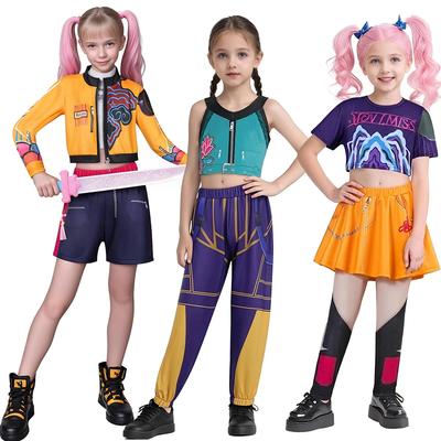 KPOP Zoey Cosplay Fille Groupe Rumi Enfants Costume Mira Tenue  Scène Performance Vêtements Halloween Film Animé Habiller