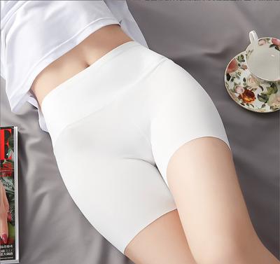 Ice Silk Seamless High Waisted Compression Safety Pants For Women's Four Cornered Pants