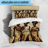 African Women 3pcs Bedding,Including 1pc Duvet Cover And 2pcs Pillowcases Perfect for Christmas,Ideal for Bedroom, Dormitory