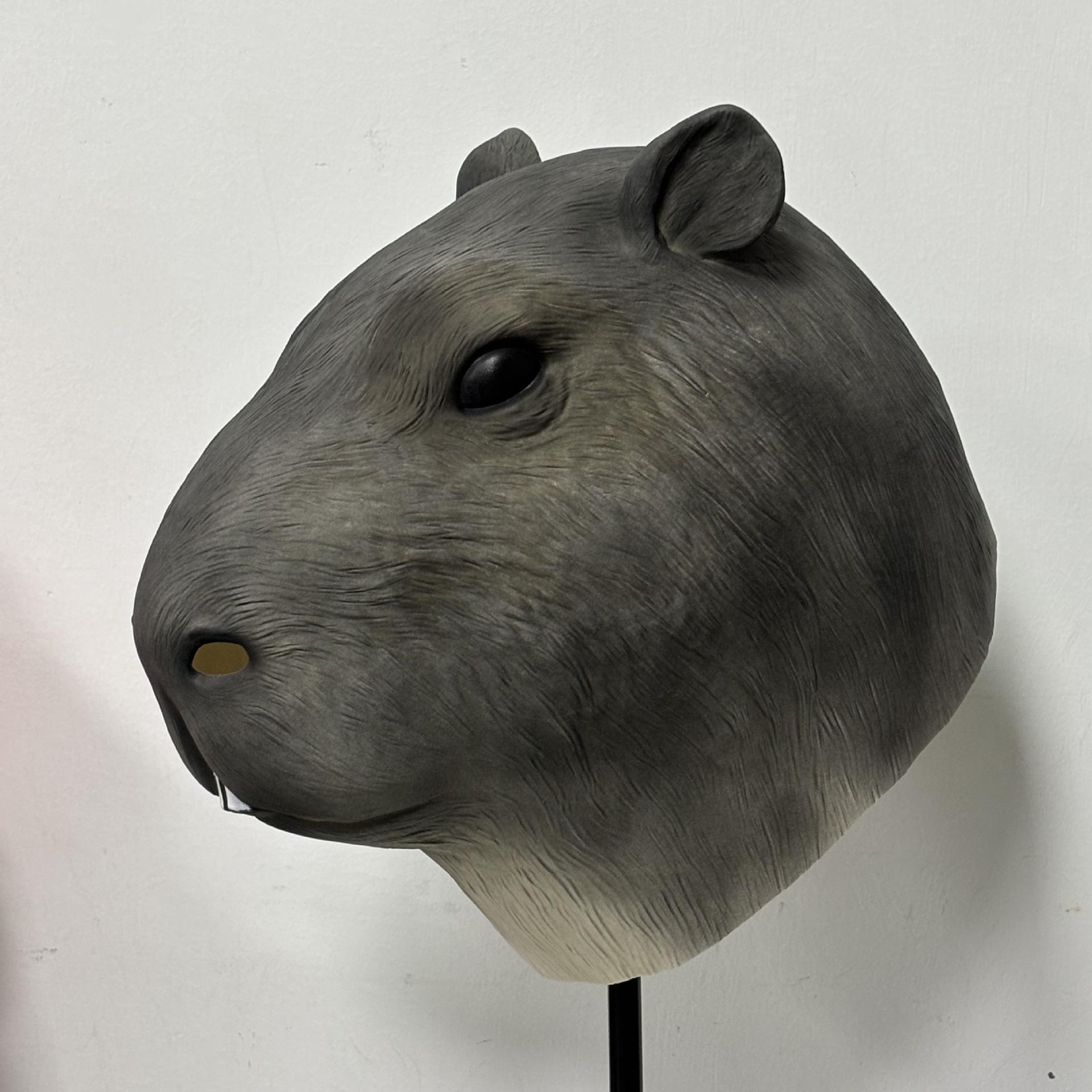 

Cute Capybara Mask Cosplay Animal Hydrochoerus Hydrochaeris Latex Helmet Carnival Halloween Dress Up Party Costmes Props