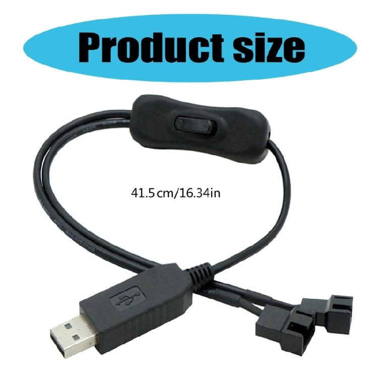 USB To 4Pin Fan Power Conversion Cable Ensures Full Speed And Brightness With 12V Output