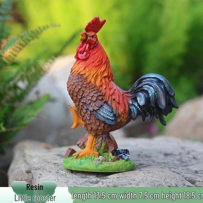 Фигурка петуха из смолы: Креативный декор для гостиной, офиса, сада или балкона