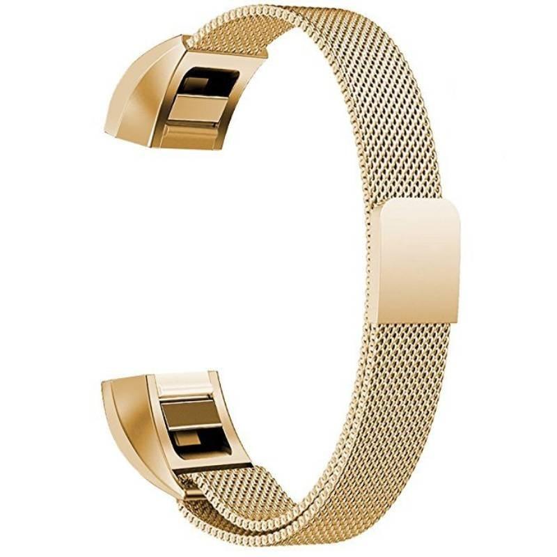 

Элегантный металлический сетчатый миланский ремешок для Fitbit Alta, магнитный ремешок из нержавеющей стали Gold