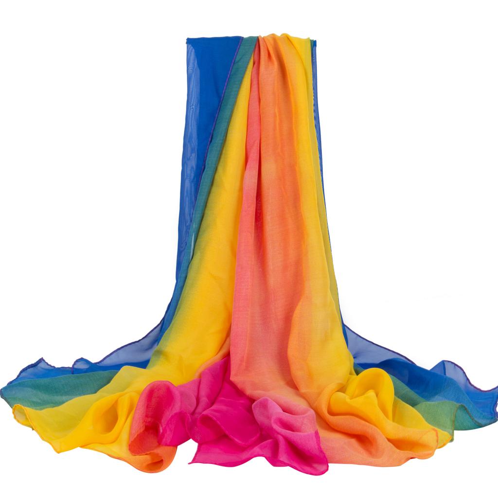 Extra Large Chiffon Printed Scarf White Shawl Dual-purpose Women's Korean Version Autumn and Winter Long Scarf Beach Towel for Women