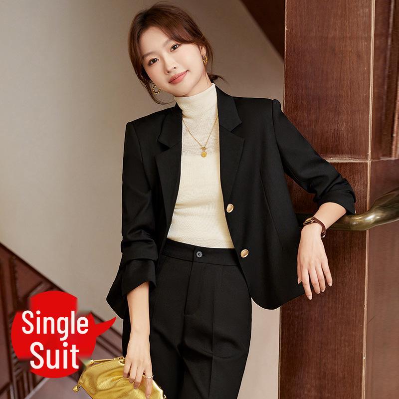 Petite Women's White Short Suit Set: High-End Casual Blazer Jacket for Spring/Autumn 2025