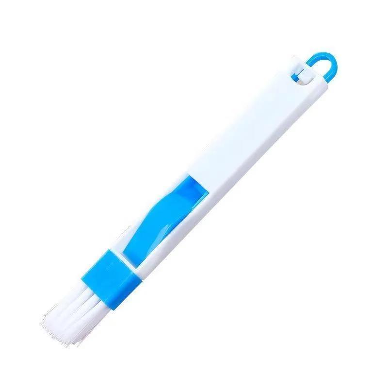 Multifunctional cleaning brush with dustpan keyboard groove door and window groove hard brush dead corner cleaning tool 1pc синий