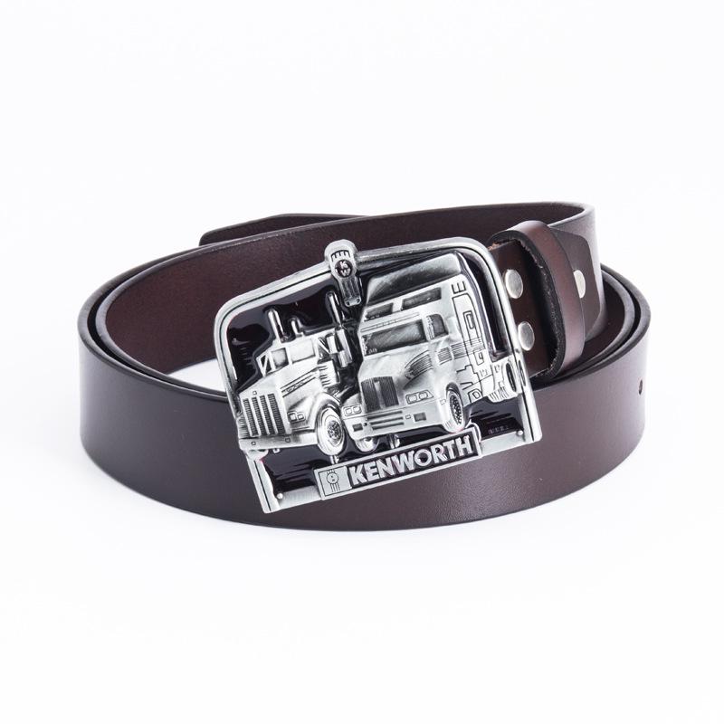 Vintage Punk Cowhide Belt - Retro Truck Driver Style, Casual 3.8cm Piece