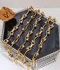 European Spicy Girl Layered Chunky Chain Necklace & Bracelet Set - Gold-Plated Titanium Steel