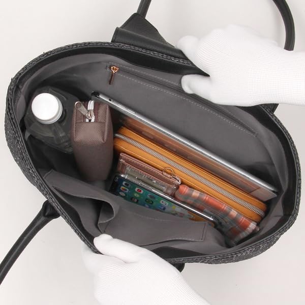 Labagagerie Tote Bag, Flap Basket Tote Bag B007102, Ivory (33)