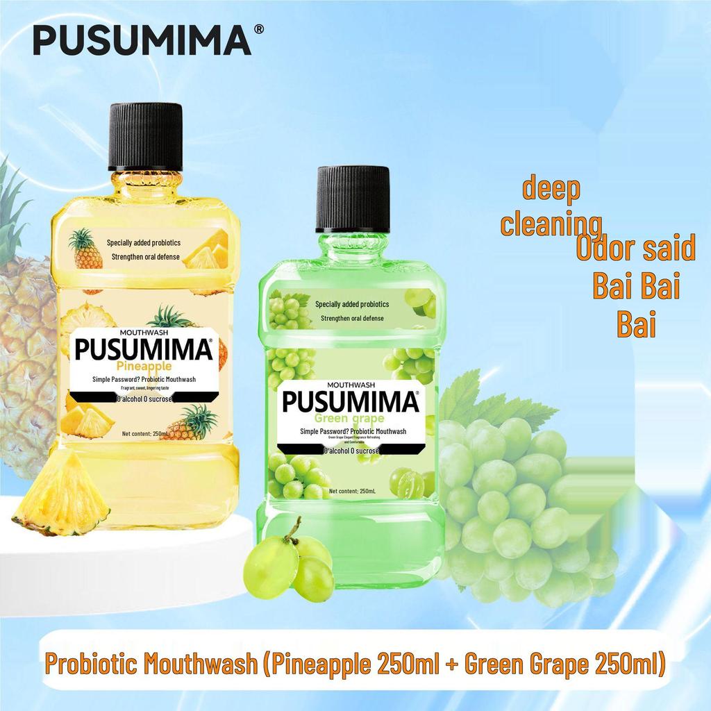 Minty Probiotic Antibacterial Mouthwash: Fresh Breath, Long-Lasting, Sugar-Free, Portable.