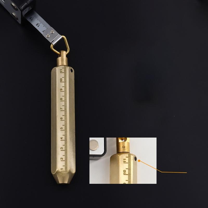 Oil Gauging Tape with Brass Plumbs Bob Double side Scale Steel Oil Gauging Tape for Precise Depth Measurement in Vessels
