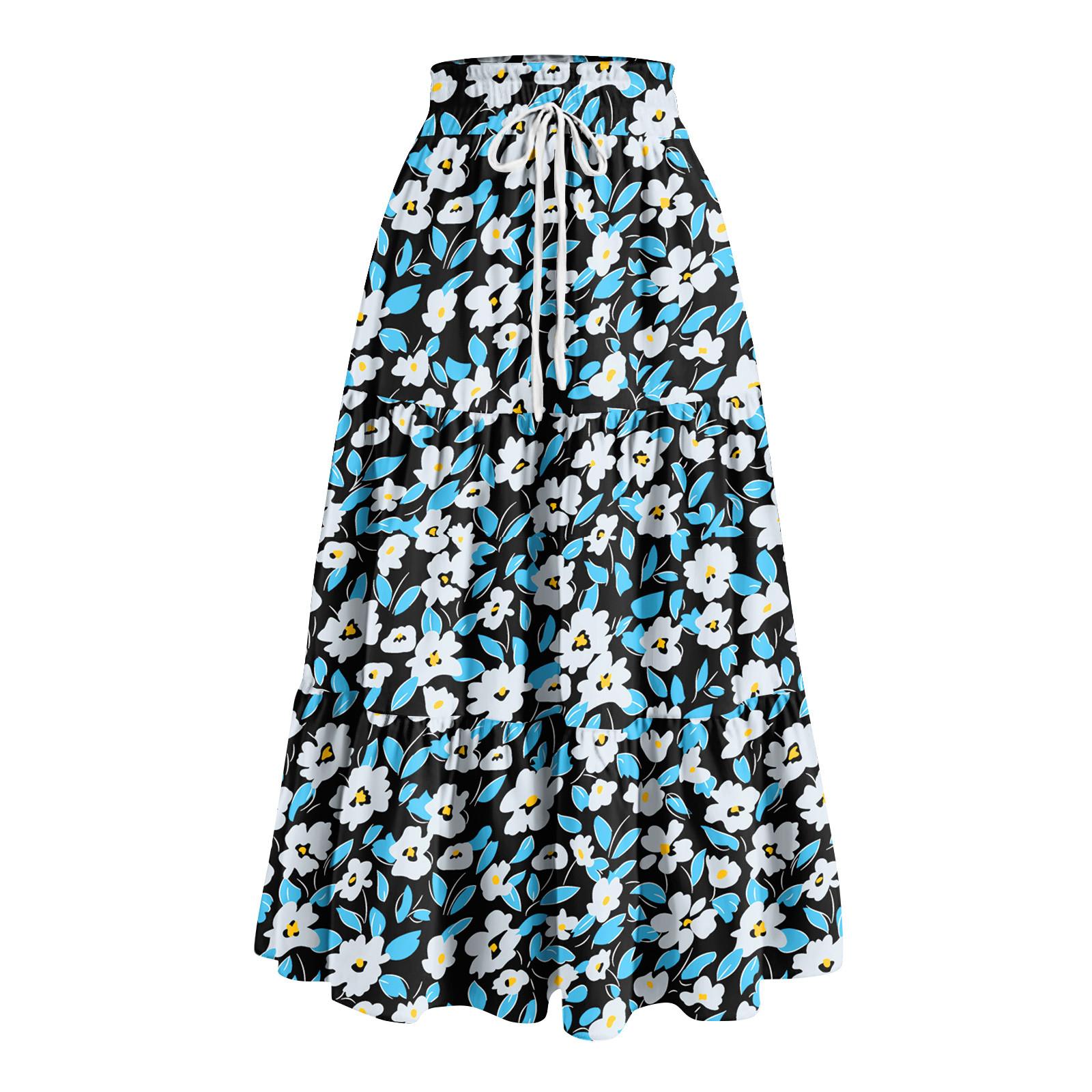 

Женская весенняя повседневная длинная юбка с оборками, однотонная юбка, ретро-юбка в складку S