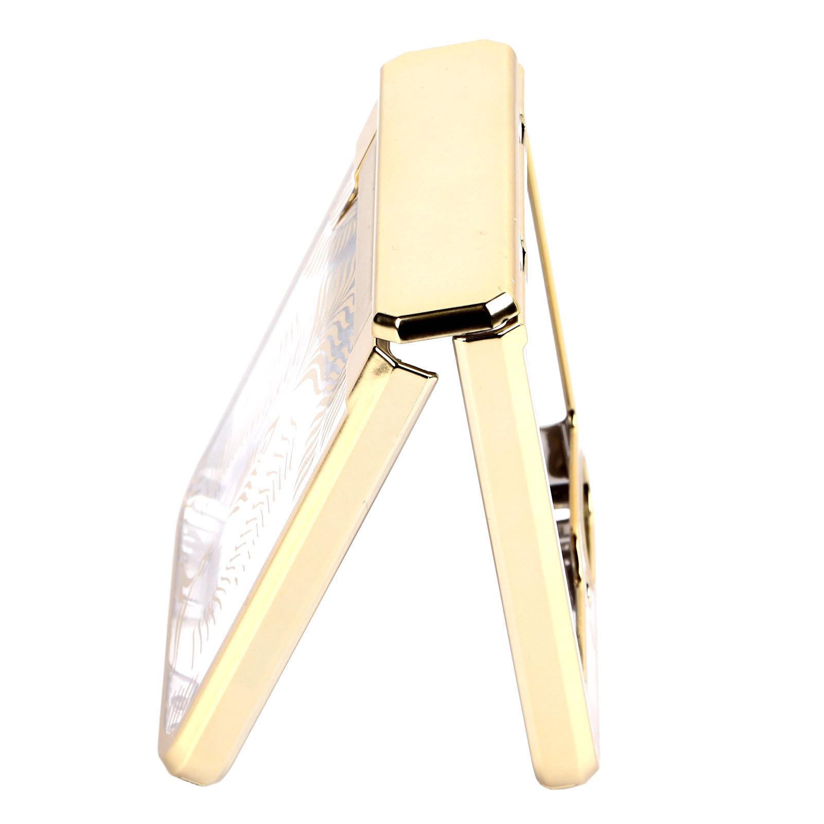 

Чохол для телефону проти падіння Ударостійкий Захисний Чохол для телефону Сумісний для Galaxy Z Flip 5 Гальванізована Рамка Петля золотистий